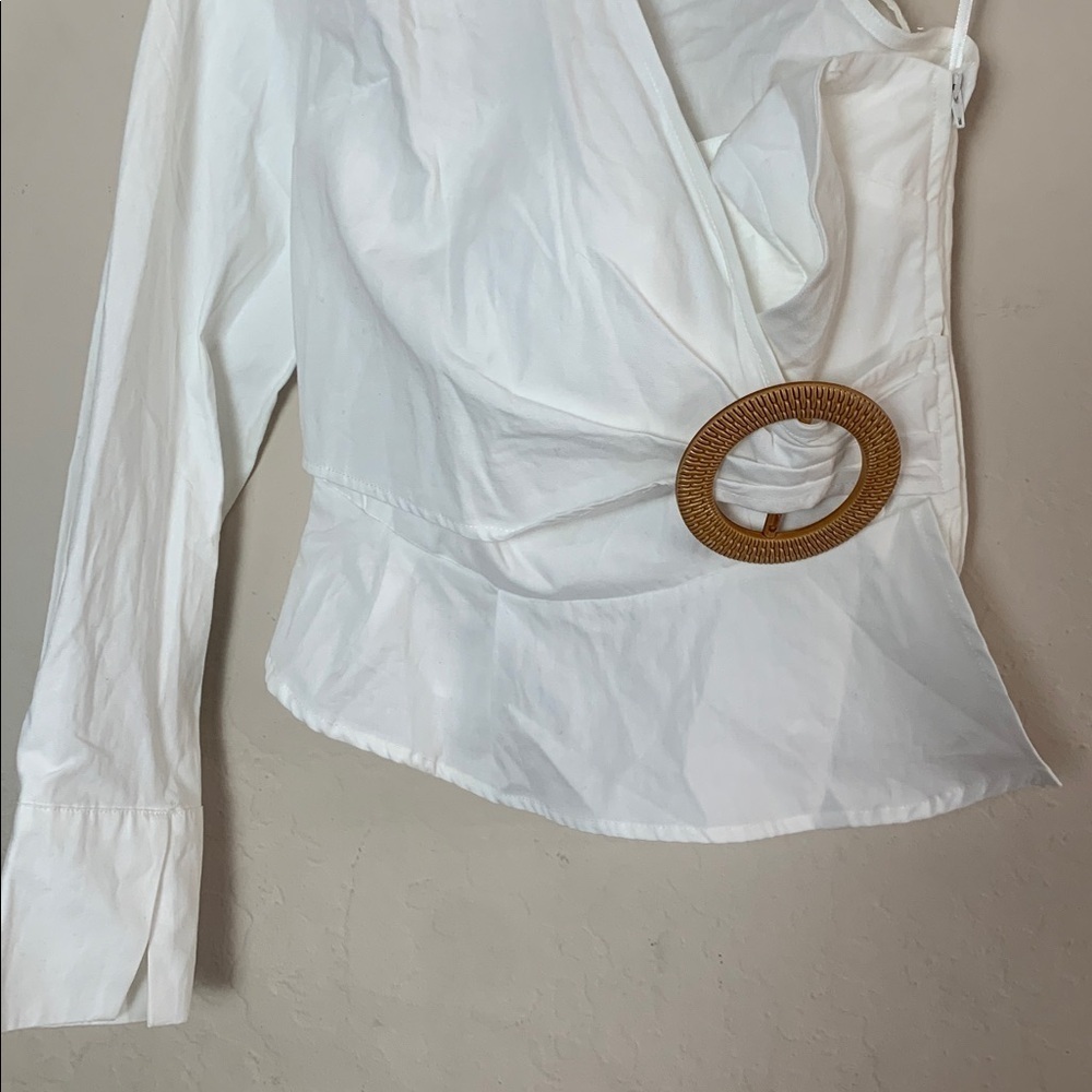 NWT Finder Keepers Naya Bodice White One Shoulder Top Size XS - Picture 2 of 7